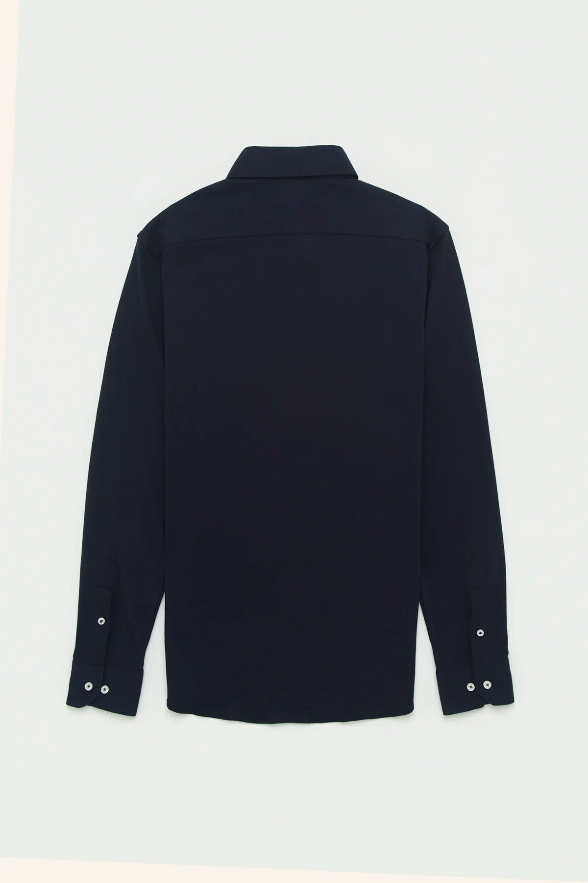 Camisa Piqué Polera Algodón Azul Oscuro